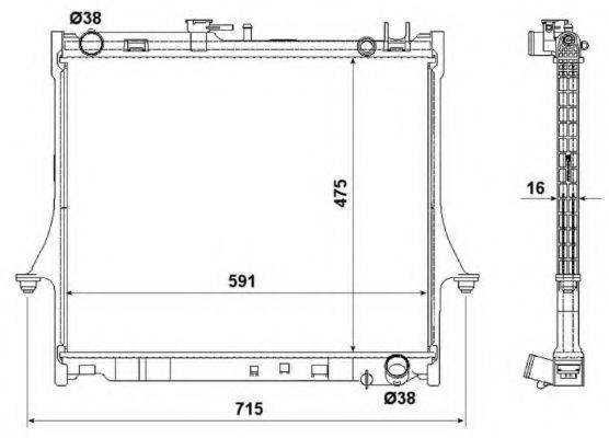 NRF 53540 Радіатор, охолодження двигуна