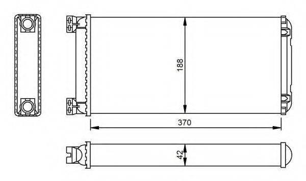 NRF 53549 Теплообмінник, опалення салону