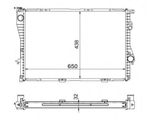 NRF 53722 Радіатор, охолодження двигуна