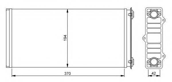 NRF 54254 Теплообмінник, опалення салону