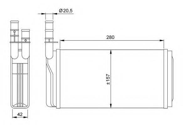 NRF 58931 Теплообмінник, опалення салону