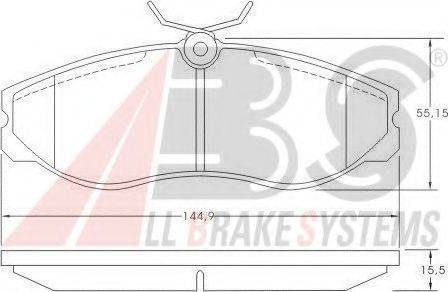 A.B.S. 36861OE Комплект гальмівних колодок, дискове гальмо