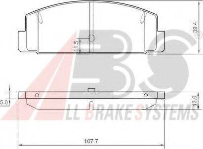 A.B.S. 37382OE Комплект гальмівних колодок, дискове гальмо