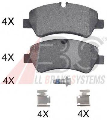 A.B.S. 37966OE Комплект гальмівних колодок, дискове гальмо