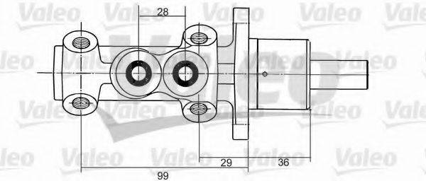 VALEO 350824 головний гальмівний циліндр