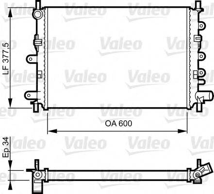 VALEO 730856 Радіатор, охолодження двигуна