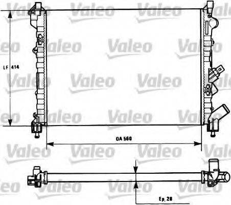 VALEO 731128 Радіатор, охолодження двигуна