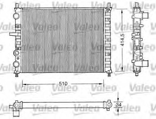 VALEO 731303 Радіатор, охолодження двигуна