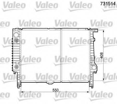 VALEO 731514 Радіатор, охолодження двигуна