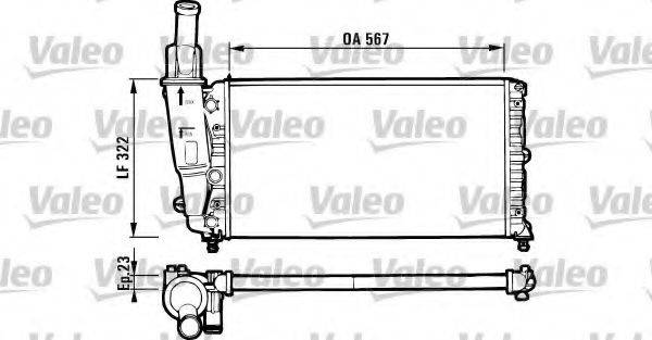 VALEO 731562 Радіатор, охолодження двигуна