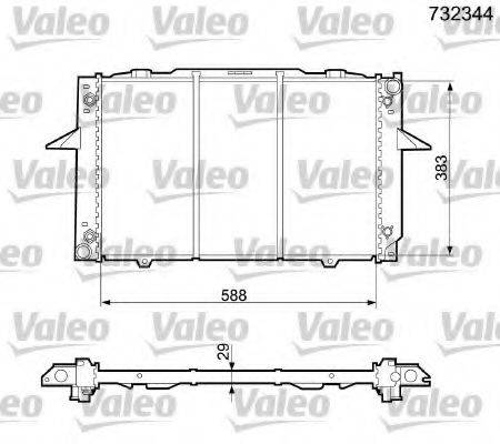 VALEO 732344 Радіатор, охолодження двигуна