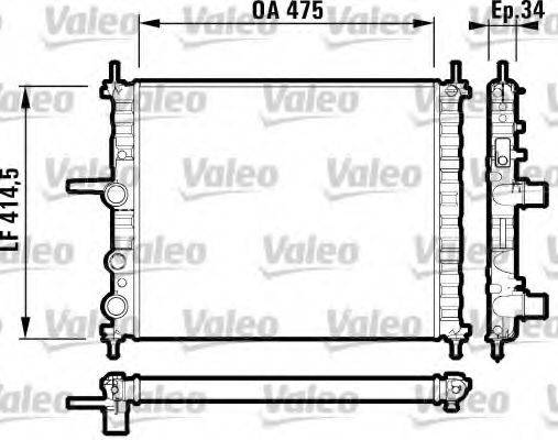 VALEO 732557 Радіатор, охолодження двигуна