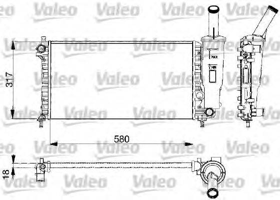 VALEO 732578 Радіатор, охолодження двигуна