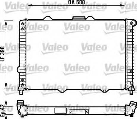 VALEO 732722 Радіатор, охолодження двигуна