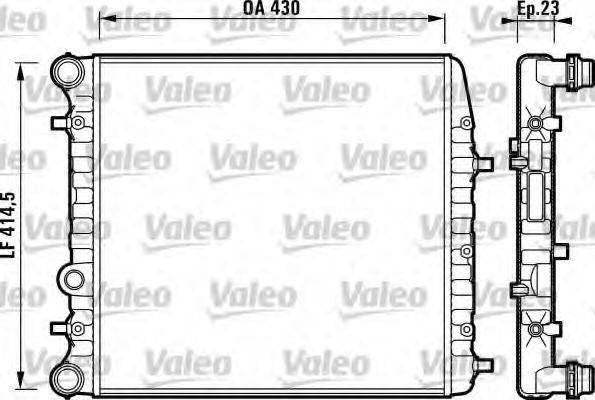 VALEO 732863 Радіатор, охолодження двигуна