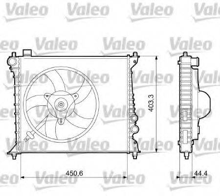 VALEO 733074 Радіатор, охолодження двигуна