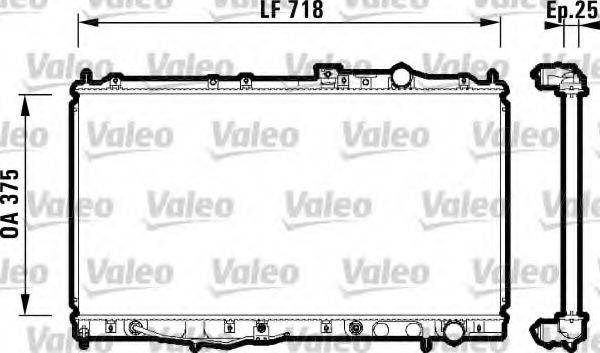 VALEO 734142 Радіатор, охолодження двигуна