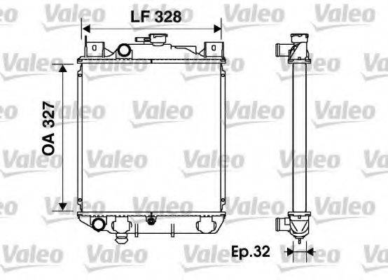 VALEO 734166 Радіатор, охолодження двигуна