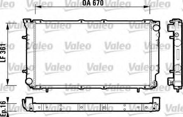 VALEO 734211 Радіатор, охолодження двигуна