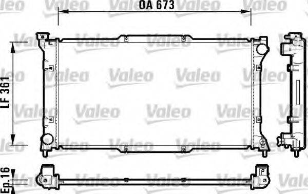 VALEO 734212 Радіатор, охолодження двигуна