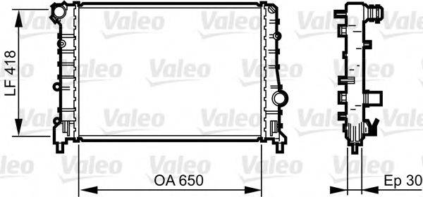 VALEO 734283 Радіатор, охолодження двигуна