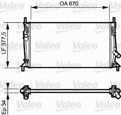 VALEO 734321 Радіатор, охолодження двигуна