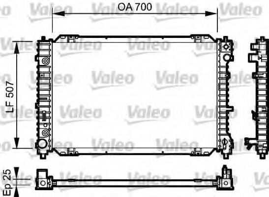 VALEO 734468 Радіатор, охолодження двигуна