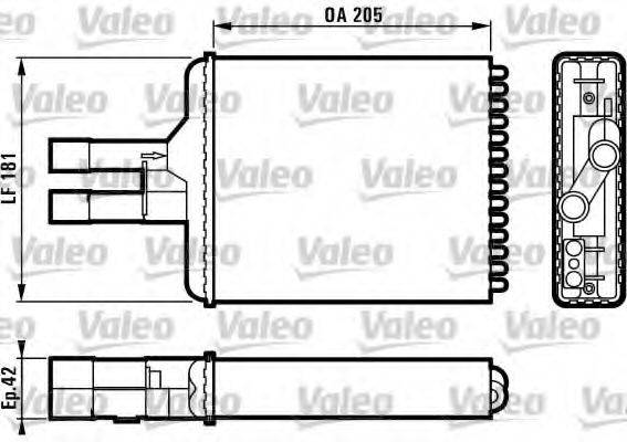 VALEO 812117 Теплообмінник, опалення салону