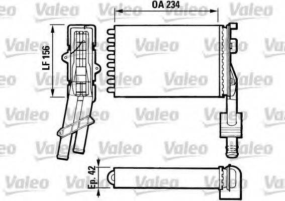 VALEO 883971 Теплообмінник, опалення салону