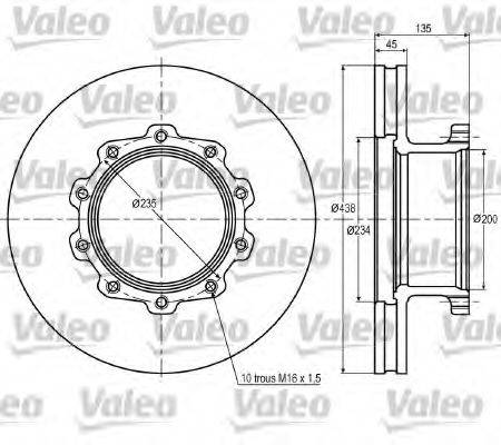 VALEO 187015 гальмівний диск