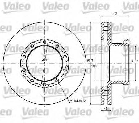 VALEO 187049 гальмівний диск