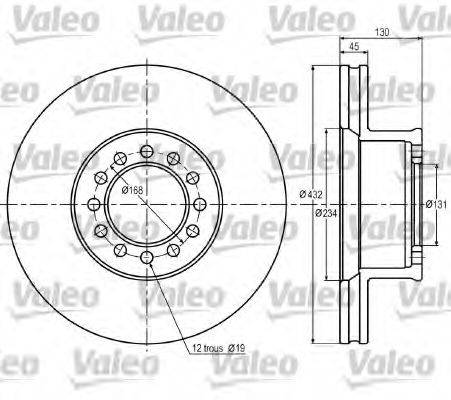 VALEO 187052 гальмівний диск