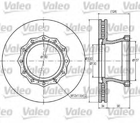 VALEO 187056 гальмівний диск