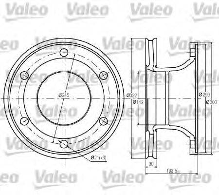 VALEO 187063 гальмівний диск