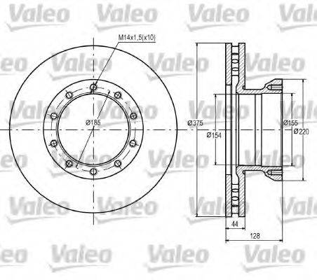 VALEO 187066 гальмівний диск