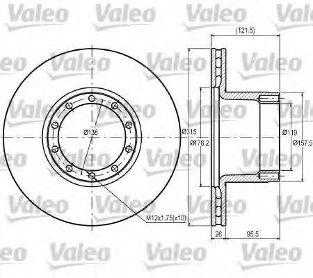 VALEO 187078 гальмівний диск