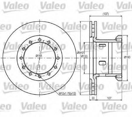 VALEO 187079 гальмівний диск