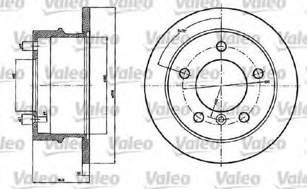 VALEO 187120 гальмівний диск