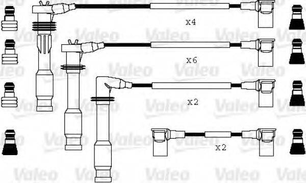 VALEO 346045 Комплект дротів запалювання