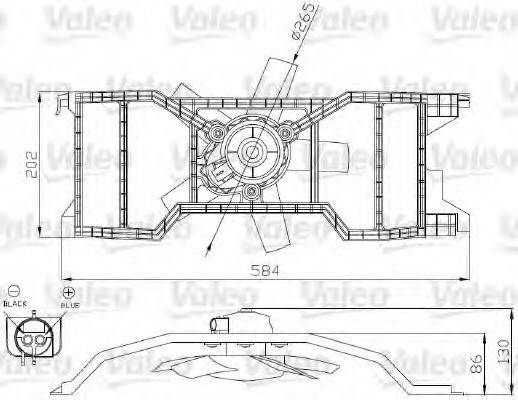 VALEO 696277 Електродвигун, вентилятор радіатора