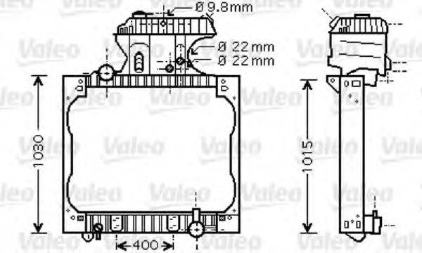 VALEO 733429 Радіатор, охолодження двигуна