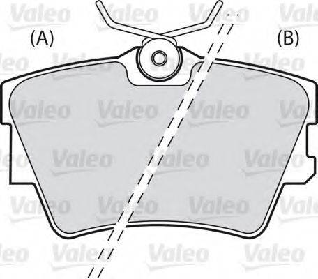 VALEO 598482 Комплект гальмівних колодок, дискове гальмо