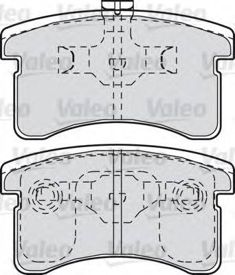VALEO 601024 Комплект гальмівних колодок, дискове гальмо