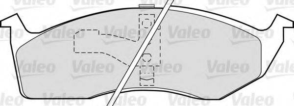 VALEO 598556 Комплект гальмівних колодок, дискове гальмо