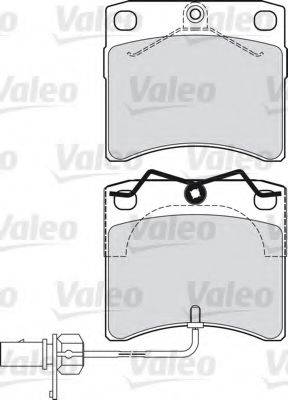 VALEO 598807 Комплект гальмівних колодок, дискове гальмо