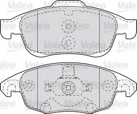 VALEO 598997 Комплект гальмівних колодок, дискове гальмо