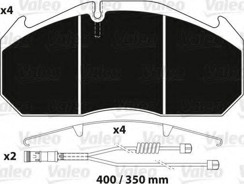 VALEO 882216 Комплект гальмівних колодок, дискове гальмо