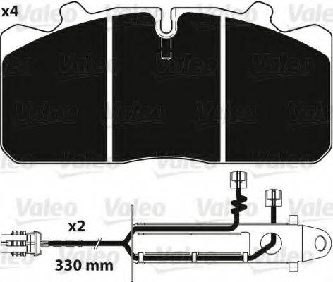 VALEO 882229 Комплект гальмівних колодок, дискове гальмо