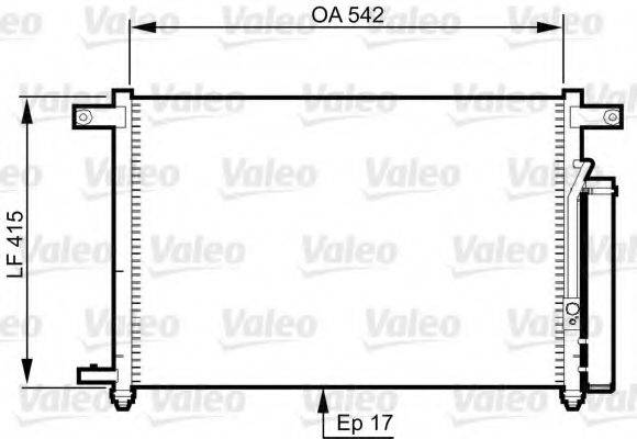 VALEO 814344 Конденсатор, кондиціонер