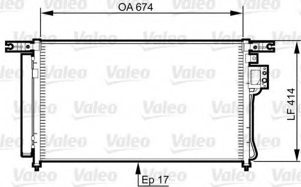 VALEO 814353 Конденсатор, кондиціонер